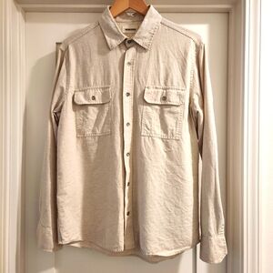 The Chore Shirt in Natural Herringbone - 40